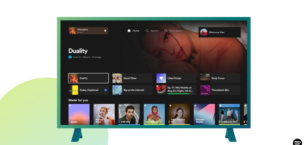 NEW SPOTIFY EXPERIENCE ON TV: Find Your Favorite Audio More Easily With the Redesigned Spotify on TV Experience